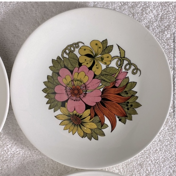 Vintage Ridgway Ironstone Kyoto Flower Pattern Side Snack Plates x4 - Picture 3 of 11